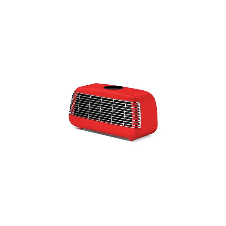Radiateur céramique portable THOMSON Fifty Digital Vintage 1500W 2 niveaux Thermostat LED Télécommande Rouge - Neuf