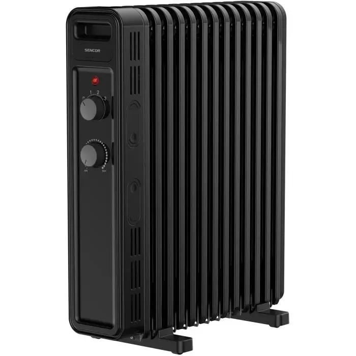 Radiateur électrique bain d’huile - SENCOR - SOH 3513BK - 2500 W - 2 boutons - Noir