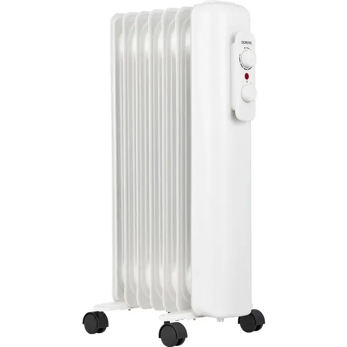 Radiateur électrique bain dhuile - 1500 W - OCEANIC - OCEABH1500W3 - Mobile - Blanc