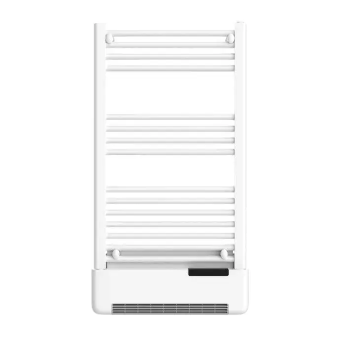 Radiateur sèche serviettes électrique - WARM TECH - 1500W - 230V - Fluide + soufflerie - 3 programmes - Blanc