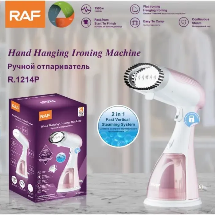 RAF Fer à vapeur portatif pour la maison Machine à repasser verticale de voyage 1500W