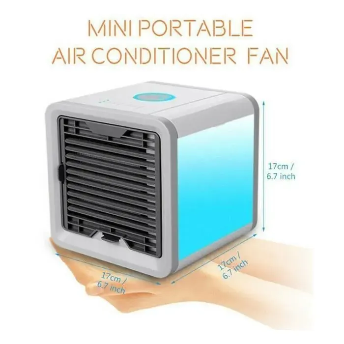 Rafraîchisseur dAir ARCTIC CUBE - Mini Ventilateur Humidificateur Nettoyant - Blanc .