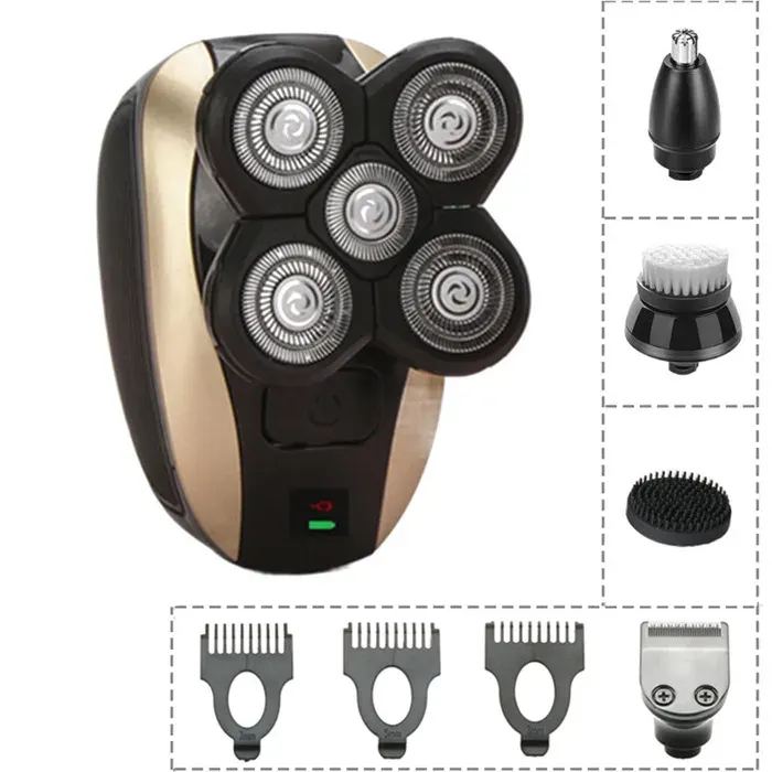 Rasoir 3w tête de rasage flottant 5 têtes étanche rasoir - Dofilo - électrique tondeuse cheveux coupe-moustache rasage chauve rond