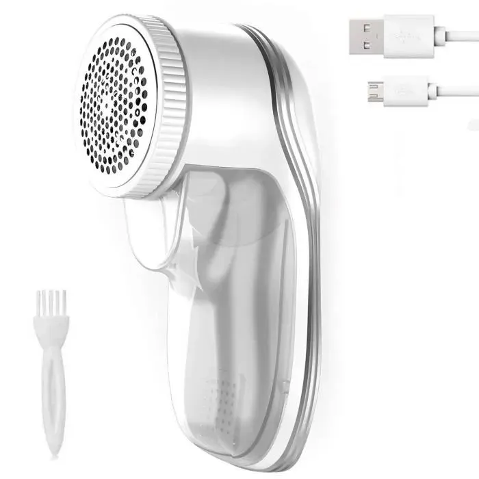 Rasoir Anti-Bouloche Anti-Peluche Électrique Tondeuse à Textile de USB Rechargeable Portable pour Vêtements de ChandailsPulls