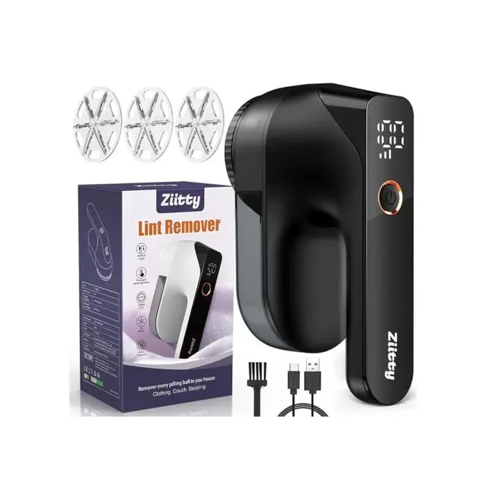 Rasoir anti-bouloche électrique - ZIITTY - M1P - Écran LCD - Rechargeable Type-C - Tête 6 lames