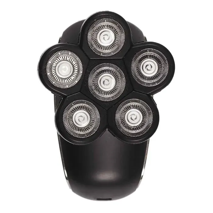 Rasoir avec 6 Têtes Flottantes USB 10cm Noir