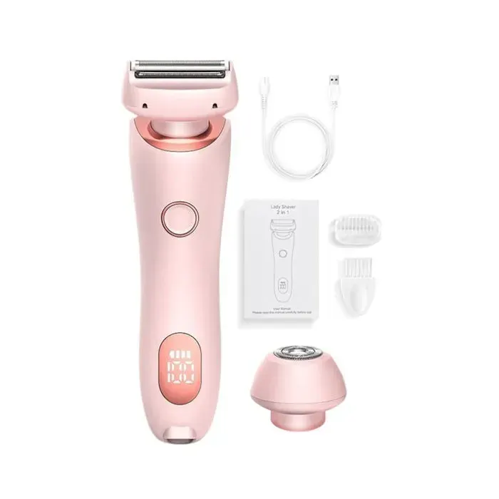 Rasoir électrique 2 en 1 pour femme rasoir Silky Glide Pro pour le rasage des jambes des bras des aisselles et du vis Étiquette