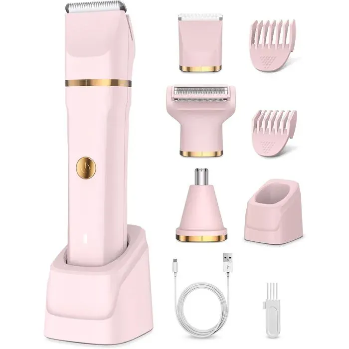 Rasoir Électrique 3 En 1 Pour Femme Pour Le Corps Le Pubis Et Le Nez Ipx7 Étanche Ipx7 Utilisation Humide Et Sèche Tondeuse
