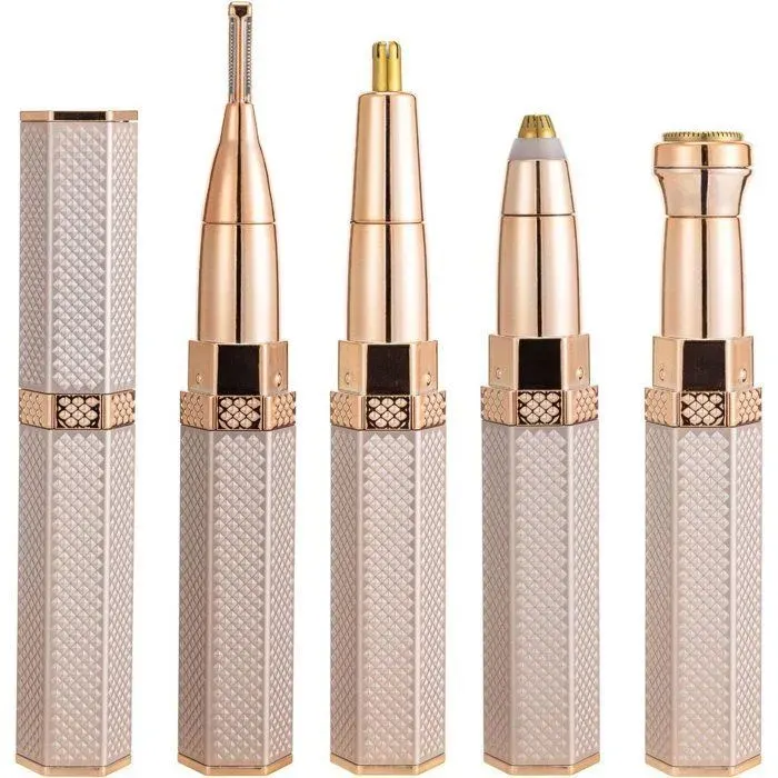 Rasoir électrique 4 en 1 - 4-en-1 - Rechargeable USB - Visage et corps - Rose Rose rose RASOIR ELECTRIQUE
