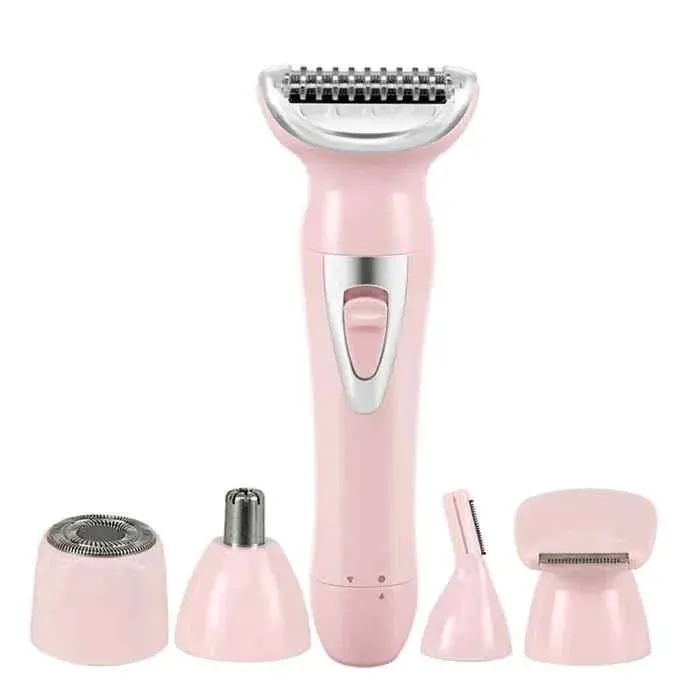 Rasoir électrique 5 en 1 rechargeable et indolore pour le visage le nez les sourcils la barbe la moustache les bras les