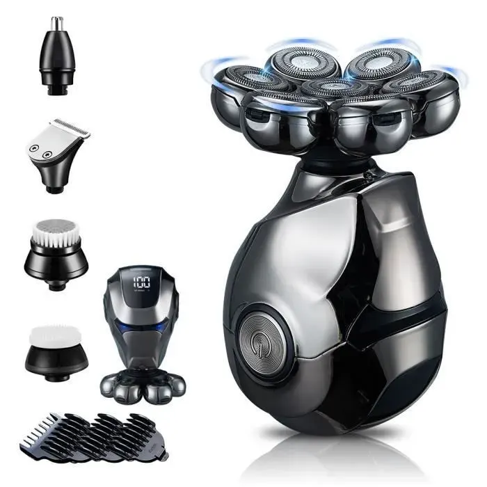 Rasoir électrique 7 en 1 rechargeable pour homme avec écran LCD - BSTRE-keeper