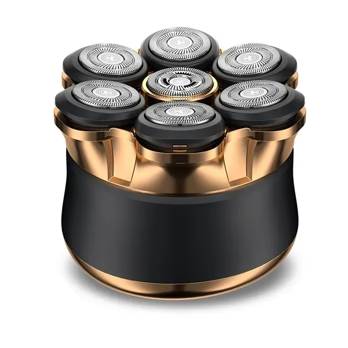 Rasoir électrique 7D flottant magnétique étanche IPX6 2 vitesses écran LED charge USB-C pour calvas