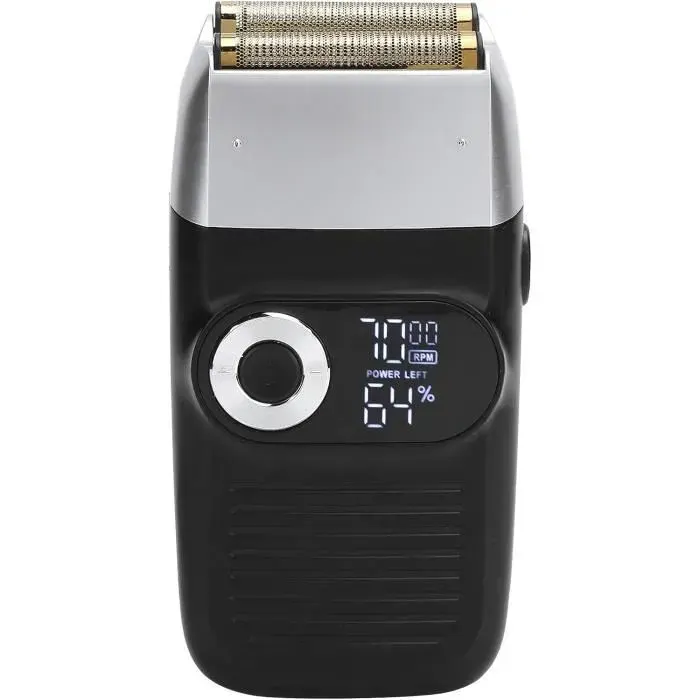 Rasoir électrique à feuille rechargeable TRAHOO - Tondeuse à barbe et tête chauve - Écran LCD - Homme