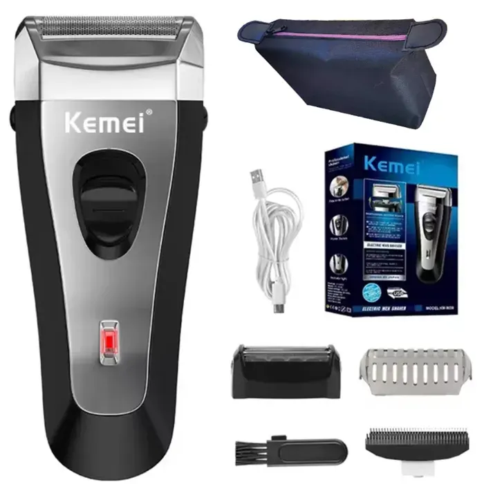 rasoir électrique alternatif pour hommes rasoir sans fil étanche USB Rechargeable Machine à raser tondeuse de r KM-9038[R132]