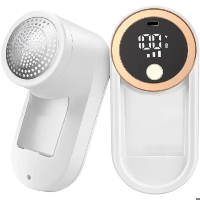 Rasoir électrique anti-boulochage rechargeable avec écran LED et tête à 6 lames 3 vitesses .