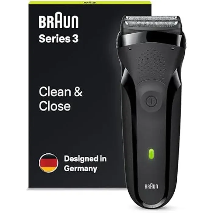 Rasoir électrique - BRAUN - Série 3 - Rechargeable - Noir - Tondeuse à barbe de précision