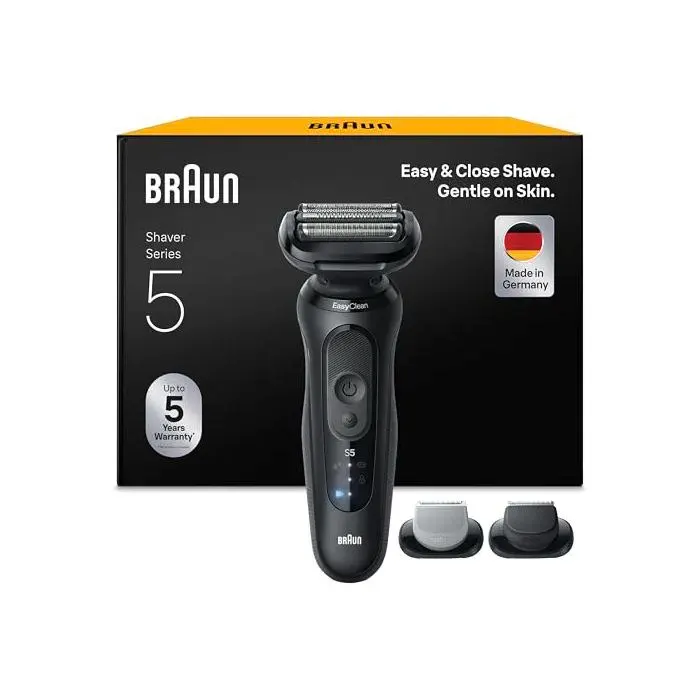 Rasoir électrique - BRAUN - Series 5 52‑N1650SI - Noir - Étanche - Autonomie 50 min