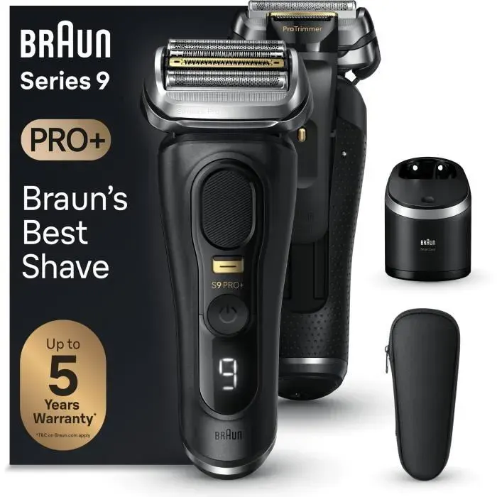 Rasoir électrique BRAUN - Séries 9 PRO+ 9560cc - 5 Éléments De Rasage Tondeuse De Précision Intégrée Station SmartCare Étanche