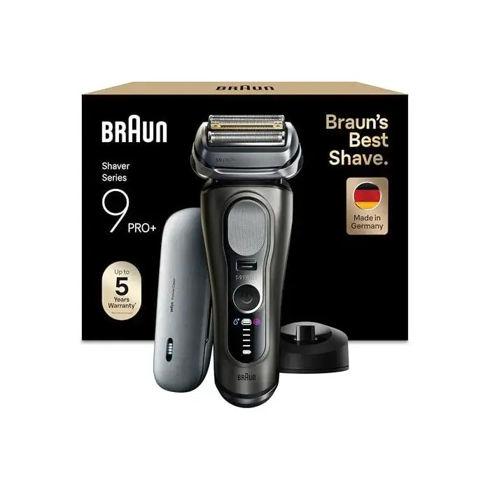 Rasoir électrique - BRAUN - Series 9+ PRO 9625S - Étanche - Lames ultra-fines - PowerCase 60 min — coloris Gris
