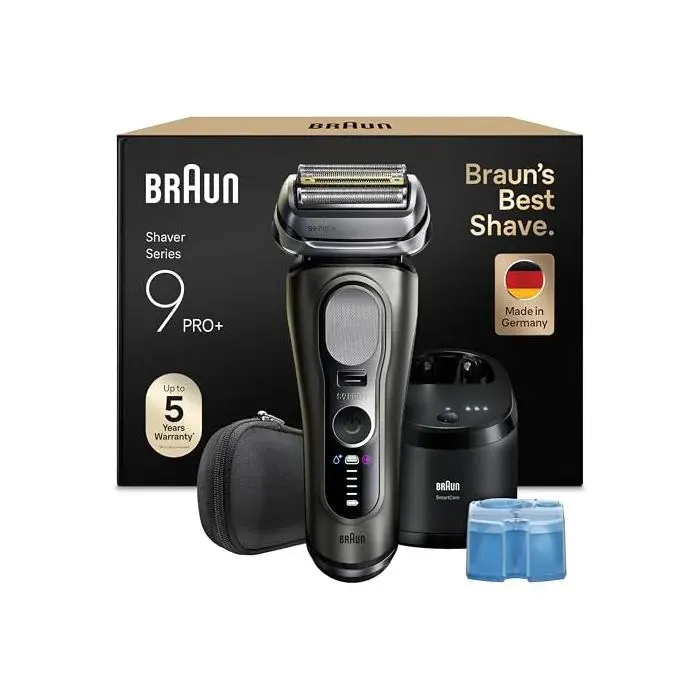 Rasoir électrique - BRAUN - Series 9+ PRO 9665CCE - Graphite - Étanche - 60 min autonomie — coloris Gris