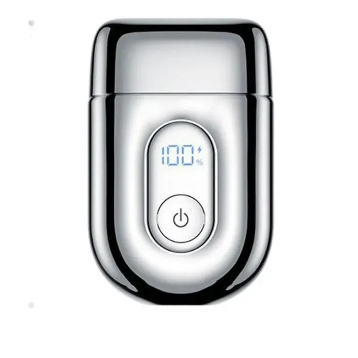 Rasoir électrique compact Type-C 3 têtes réciproques étanche écran LED autonomie 90 jours rasage humide/sec pour voyage