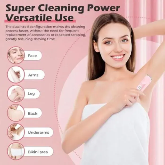 Rasoir Electrique Femme Rechargeable pour soins personnels rasage et entretien quotidien Dual Head Tondeuse électrique 2 1 Sans