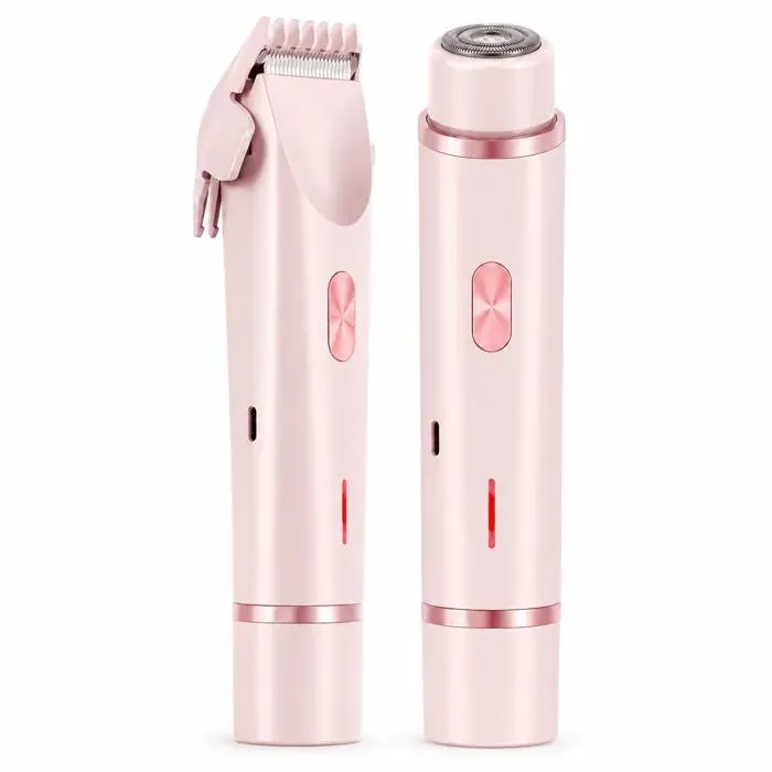 Rasoir Électrique Femme Rechargeable USB – Corps Aisselles Jambes et Visage – Étanche IPX7 – Double Tête