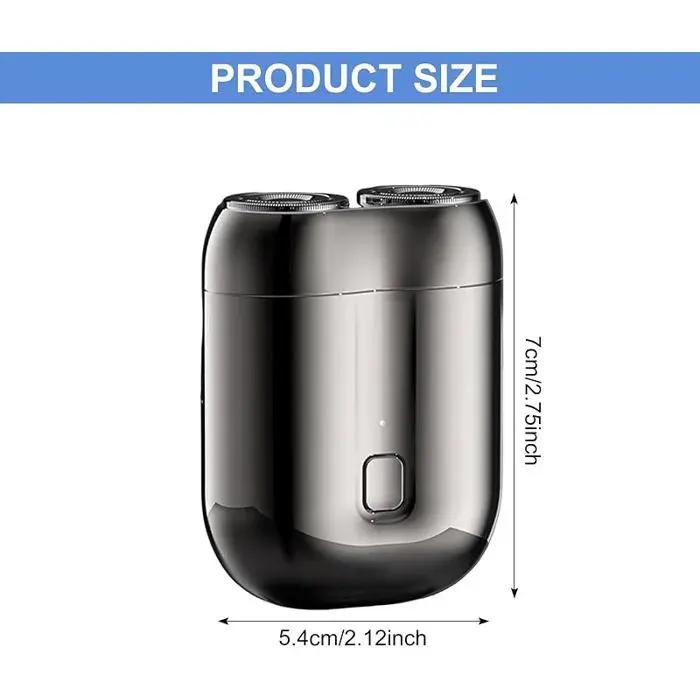 Rasoir électrique homme 2025 IPX7 mini voyage USB wet/dry gris RASOIR ELECTRIQUE
