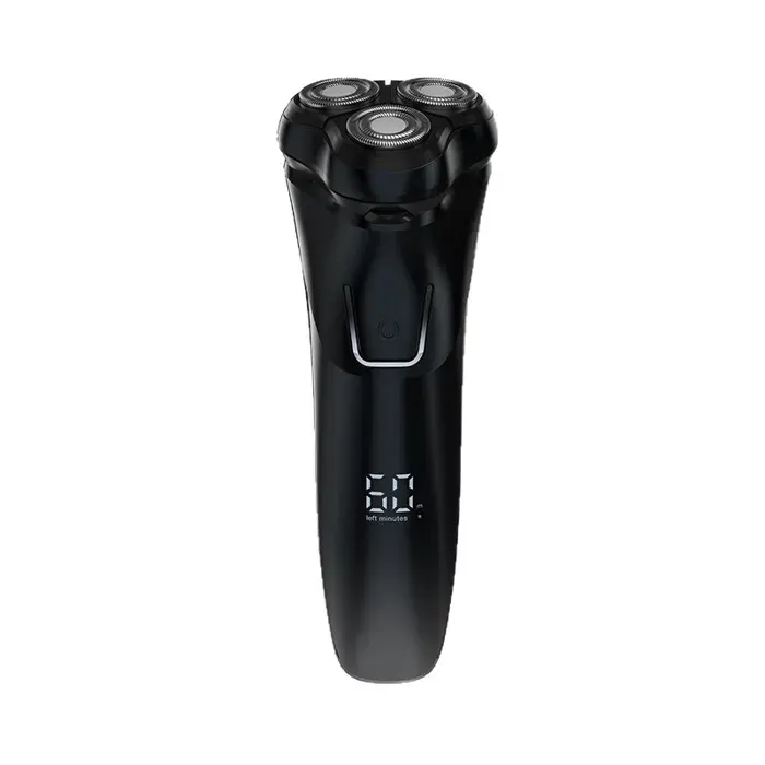Rasoir Électrique Homme - 3 Têtes Rotatives Flottantes - Étanche IPX7 Lavable - Écran LED - Rechargeable USB - Autonomie 60 Min