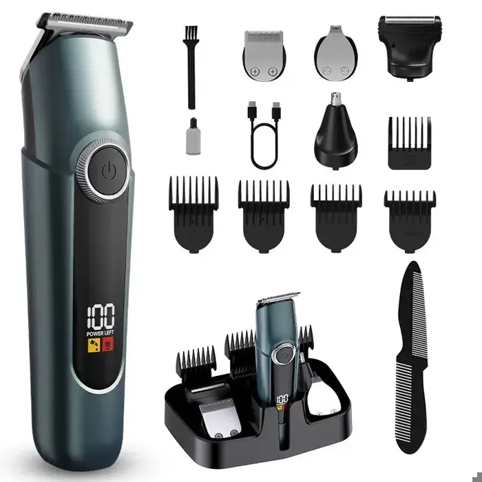 Rasoir Électrique Homme 5 en 1 avec Écran LCD - Rechargeable 600mAh Ensemble Complet - Cadeau Idéal Homme multic RASOIR ELECTRIQUE
