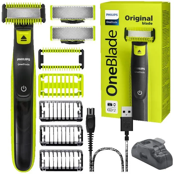 Rasoir électrique homme - Philips - OneBlade QP2824/10 - Visage et corps - Étanche rechargeable