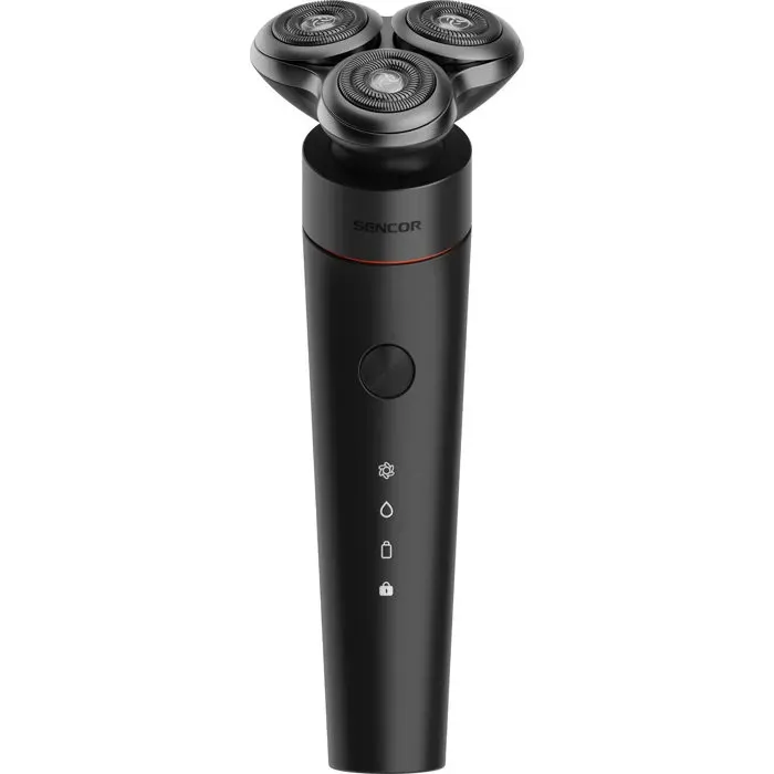 Rasoir électrique homme SENCOR SMS 7500BK - Tête flottante 3D - Usage sec ou humide - Double anneau inox - Noir