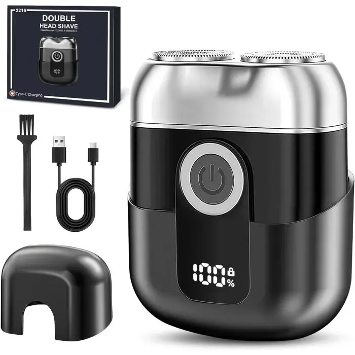 Rasoir Électrique HommePortable ShaverRasoir de Poche RechargeableUsage Sec/HumideImperméableRasoir Portable Sans FilCadeaux
