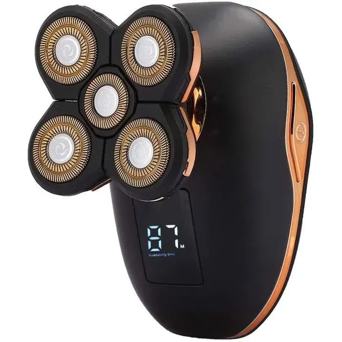 Rasoir Électrique Hommes 5 En 1 Tondeuse À Cheveux Étanche Machine De Nettoyage Du Visage Avec 4 Têtes Funtion Toilettage Rapide P