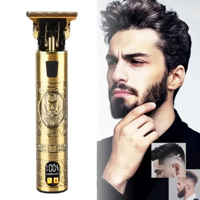 Rasoir électrique Hommes Barbe Tondeuse à Cheveux Professionnel Sans Fil Intelligente Rétro Doré pour Enfants Famille Salon Coiffure