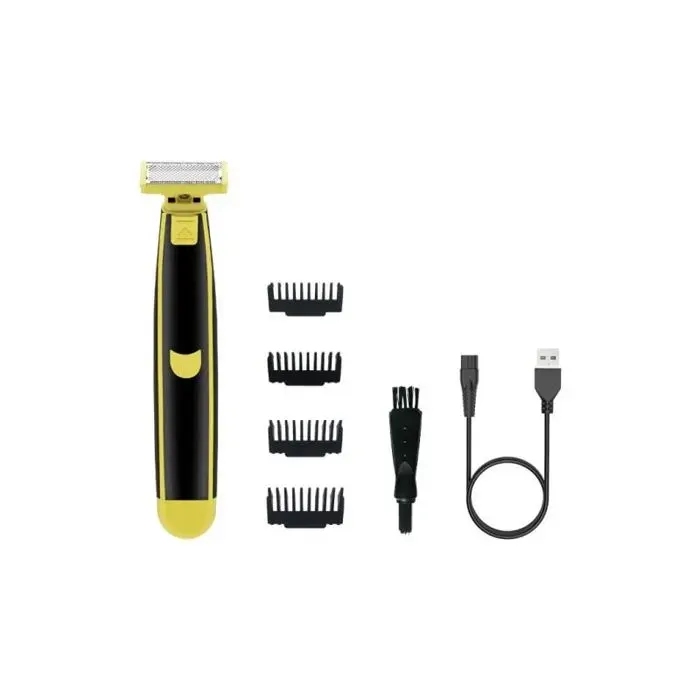 Rasoir électrique hybride 360° et tondeuse à barbe pour hommes avec peigne à barbe 5 en 1 et kit de tondeuse pour le corps