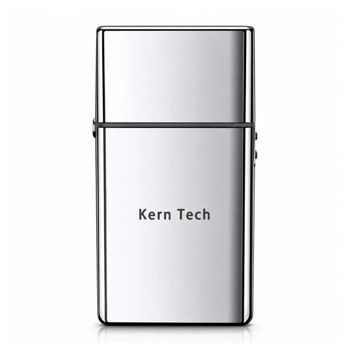 Rasoir électrique - Kern Tech - Autonomie de 90 minutes Charge USB Tête double à mouvement alternatif en forme de trapèze argenté