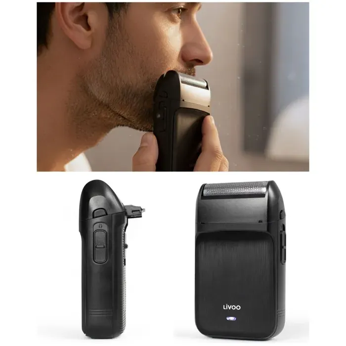 Rasoir électrique - LIVOO - Compact - Sans fil rechargeable - Autonomie 60-80 min - USB-C — coloris Noir