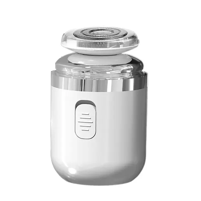 Rasoir électrique moteur puissant lavable rechargeable par USB portable blanc