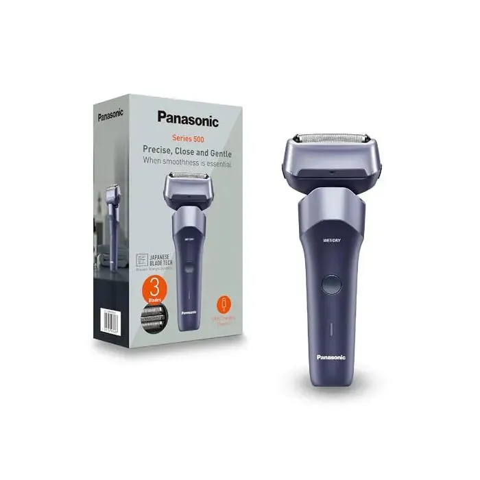 Rasoir électrique - PANASONIC - Series 500 ES-ERM3FV503 - 3 lames rotatif - Tête 10D flexible - Étanche IPX7