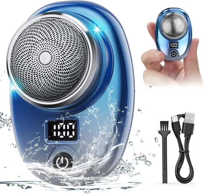 Rasoir électrique portable - 1001 PILES BATTERIES - Mini Shaver - Étanche - Rechargeable USB - Écran LED