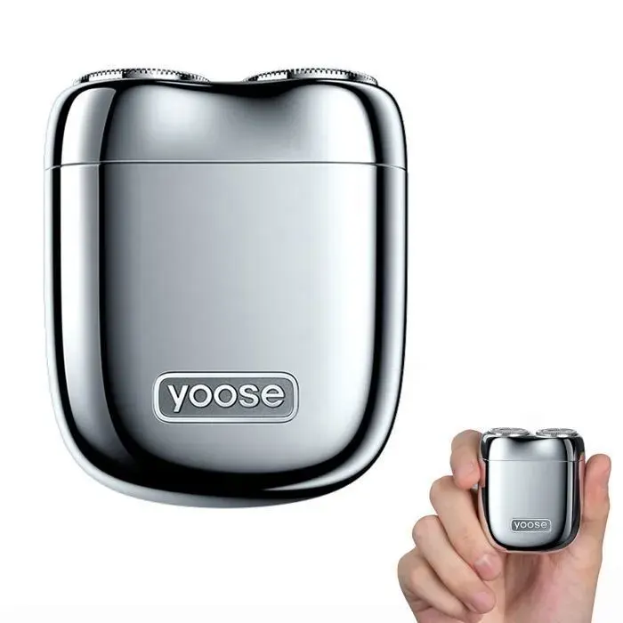 Rasoir électrique portable YOOSE-MINI2 tout alliage étanchéité IPX7 batterie longue durée design portable et de voyage.Argent