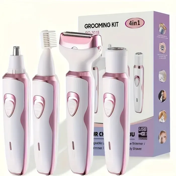 Rasoir électrique pour femme — Kit de rasage intégral rechargeable — Un épilateur électrique conçu exclusivement pour les femmes