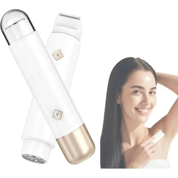 Rasoir électrique pour femme NOUVEAU 2025 Tondeuse 2 en 1 étanche IPX8 pour femme rechargeable avec protections anti-coupure id