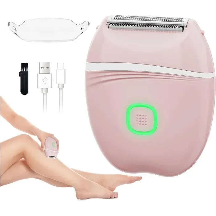 Rasoir électrique pour femme rechargeable utilisable à sec ou sous leau tondeuse pour le corps (maillot aisselles jambes...