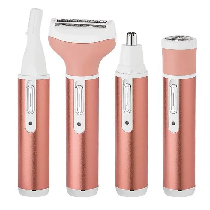 Rasoir électrique pour femmeépilateurs faciaux pour femmeépilateur rechargeable USB 4en1 pour lépilation du visage et du corps