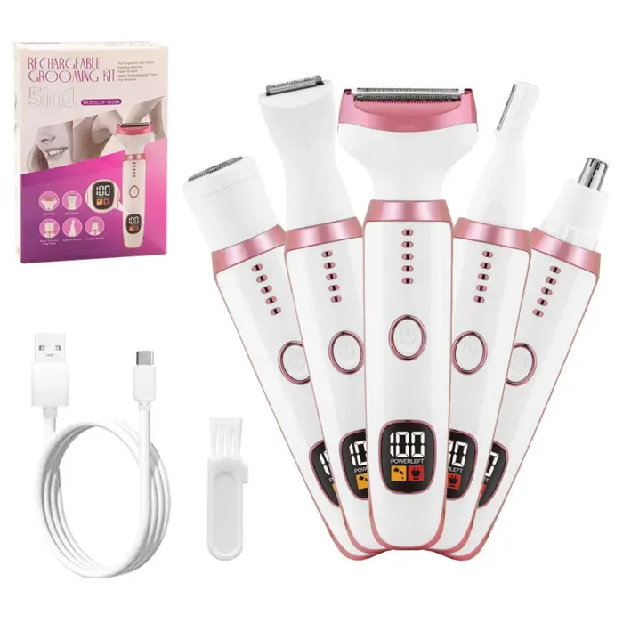 Rasoir électrique pour femmes tondeuse électrique 5 en 1 rechargeable par USB
