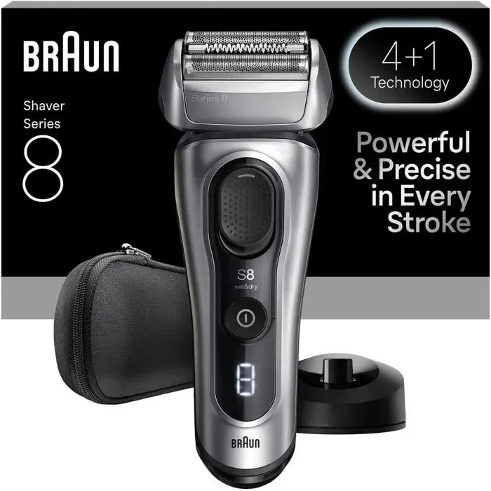 Rasoir électrique pour homme - SUTEO - Series 8 8617s - Tête 4+1 précise - SensoAdapt - Étanche 60 min