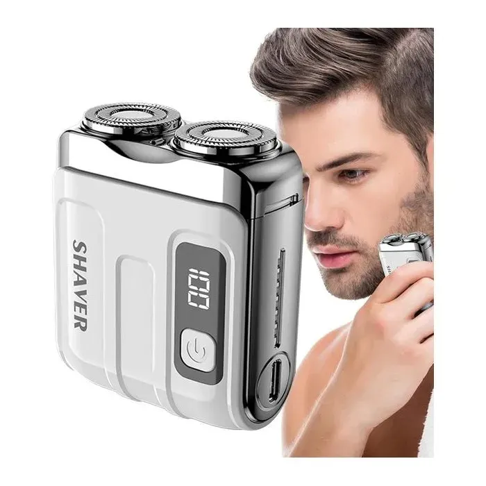 Rasoir électrique pour hommes - 53x28 5x63 mm - Blanc - Tondeuse à barbe rechargeable