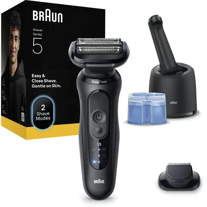 Rasoir électrique pour hommes - Braun - Series 6 - Tête pivotante SensoFlex - Lames SensoFoil - Batterie Li-ion